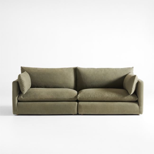 Unwind Modular 2-Piece Slipcovered Sectional Sofa - Image 0
