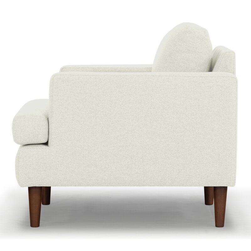 Laine 34'' Wide Tufted Polyester Armchair, Cream - Image 6