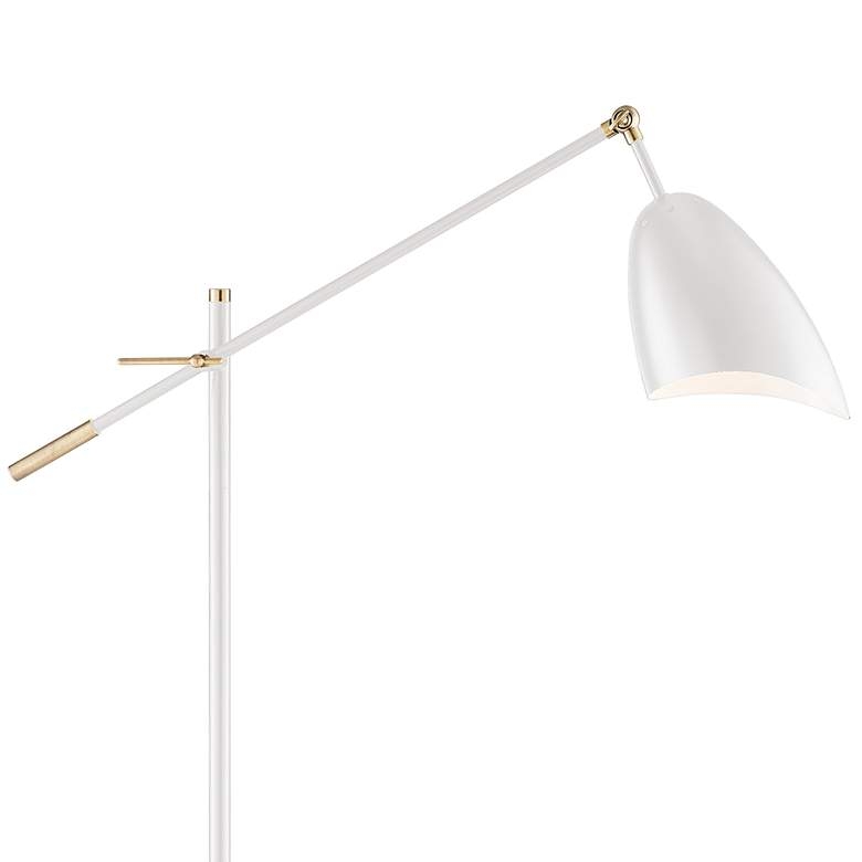 Lite Source Tanko Adjustable Reading Floor Lamp, White - Image 2