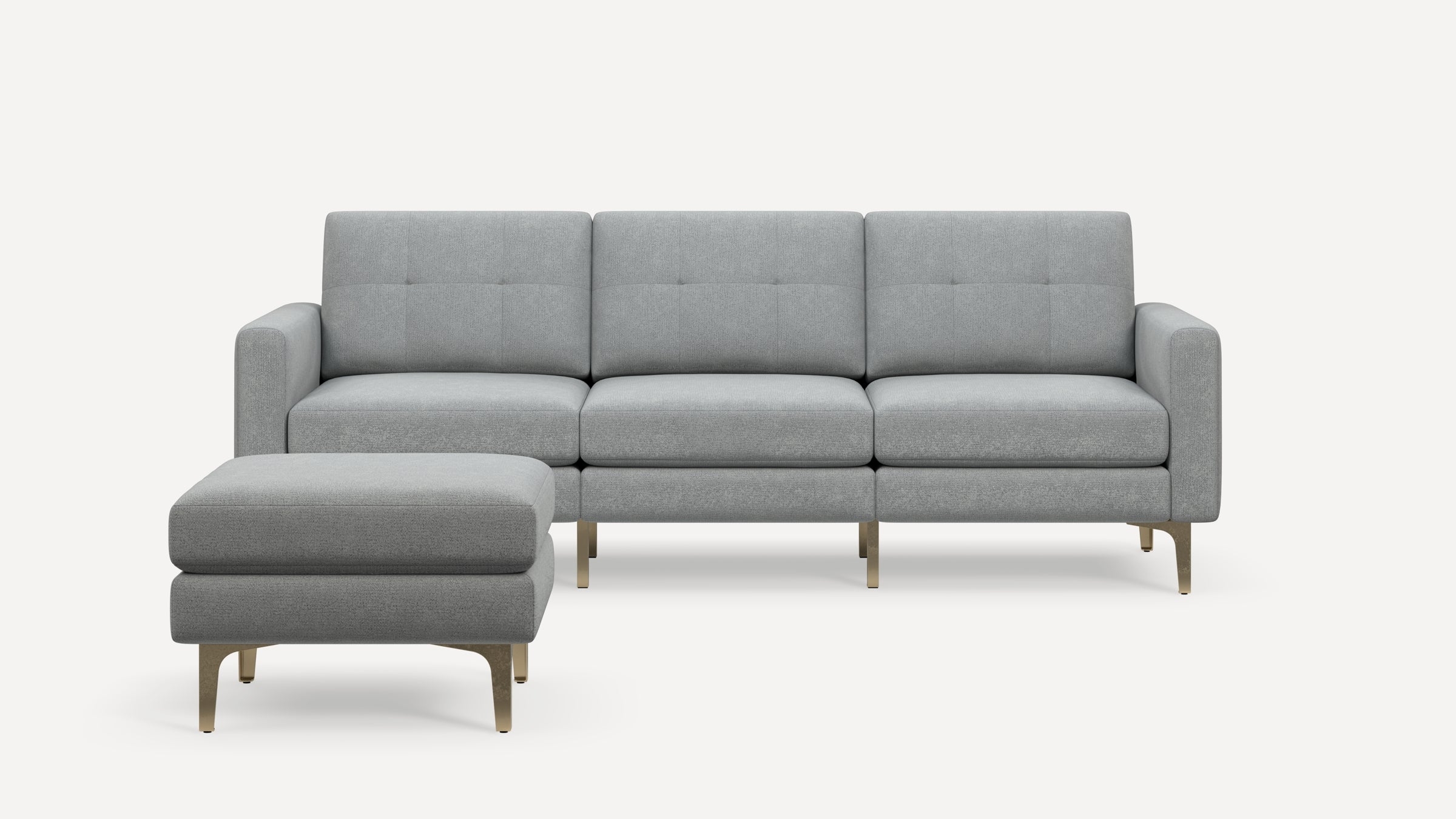 Nomad Sofa with Ottoman - Georgia Clay - Performance Chenille / Black - Metal / Slope - Image 4