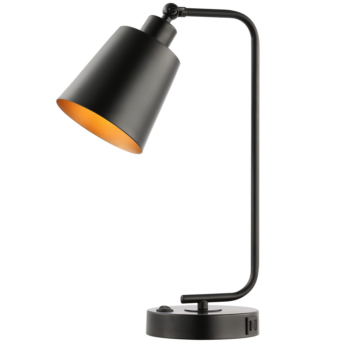 Nobel 16" Table Lamp W/ Usb - Black - Safavieh - Image 3