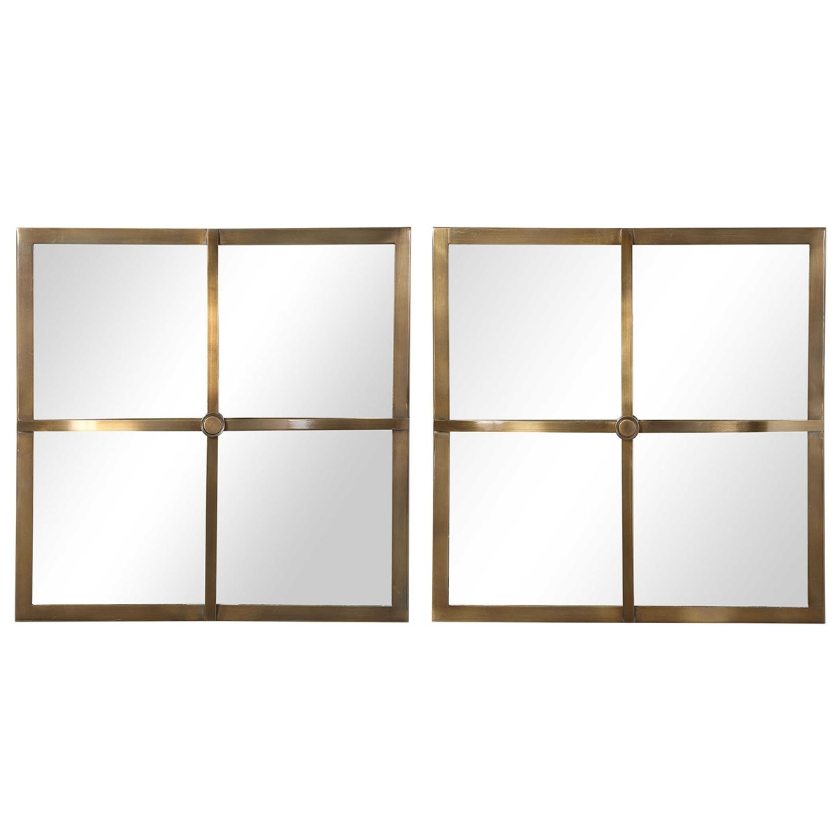 Window Pane Square Mirrors, Set of 2 - Image 0