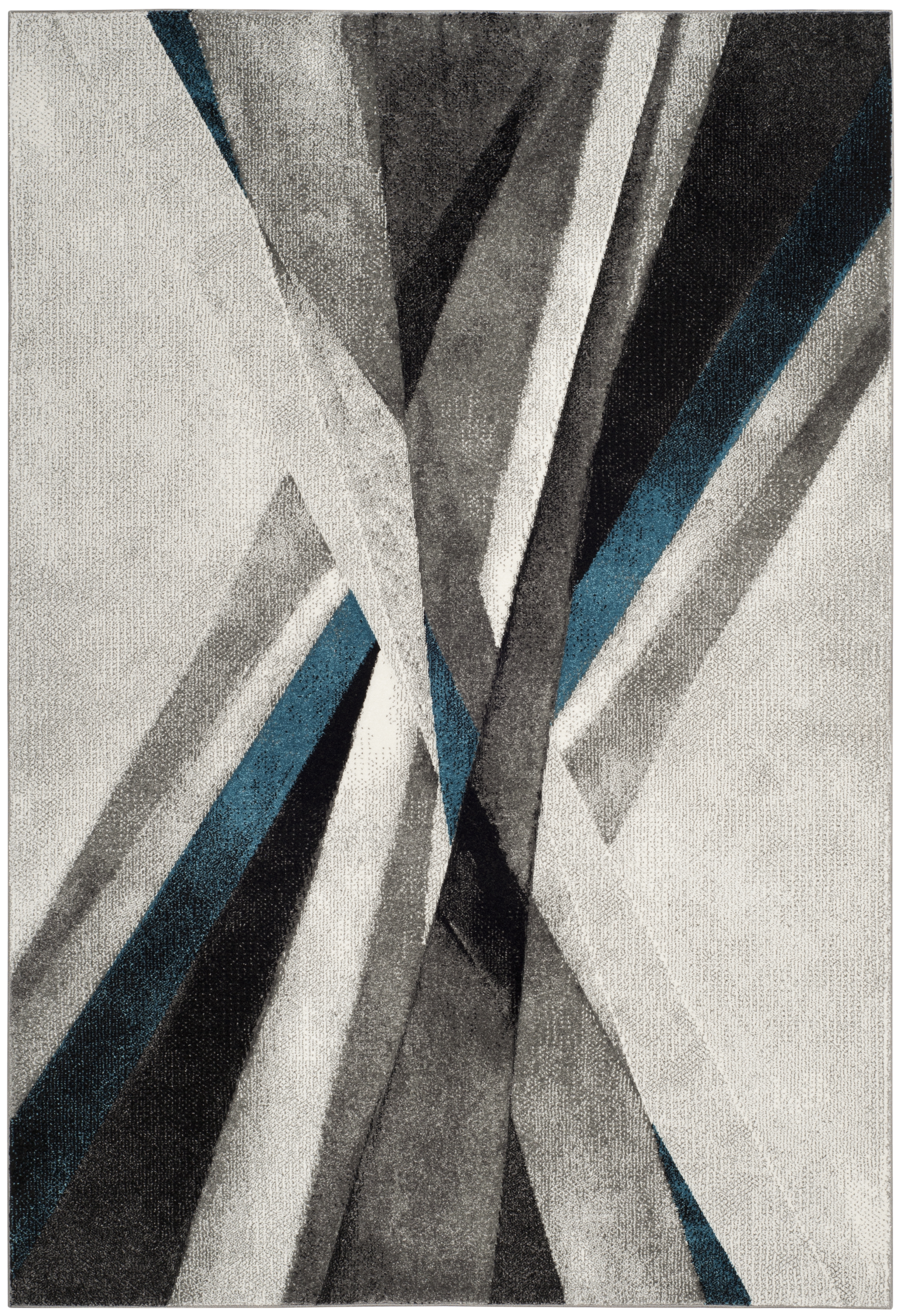 Arlo Home Woven Area Rug, HLW710D, Grey/Teal,  4' X 6' - Image 0