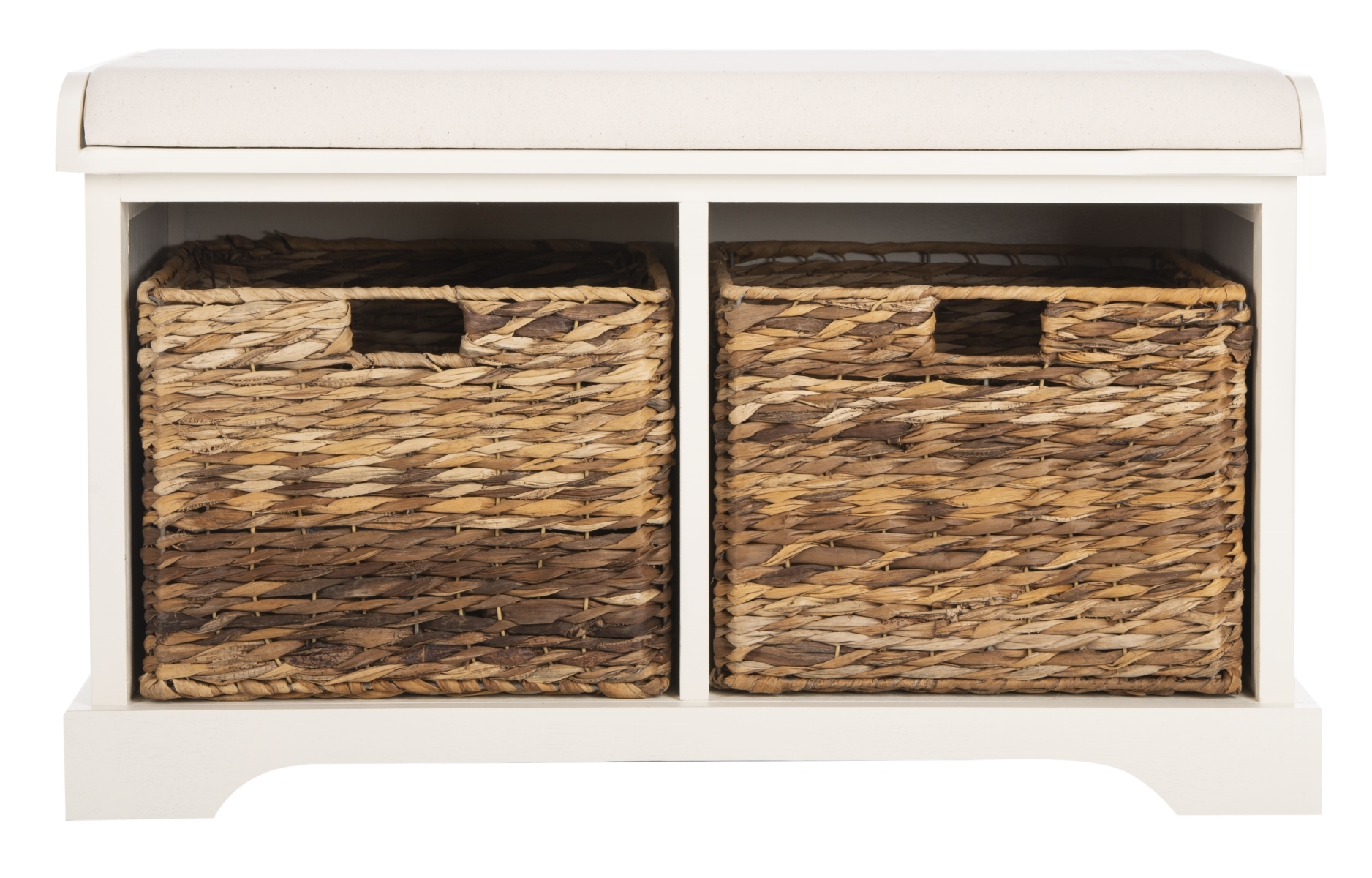 Freddy Storage Bench - Vintage White - Safavieh - Image 0