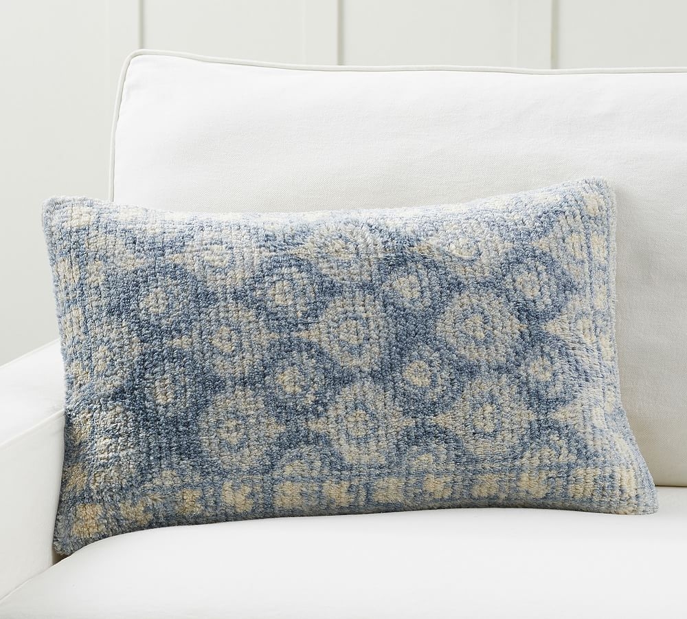Corrin Printed Lumbar Pillow Cover, 16 x 26", Blue Multi - Image 0