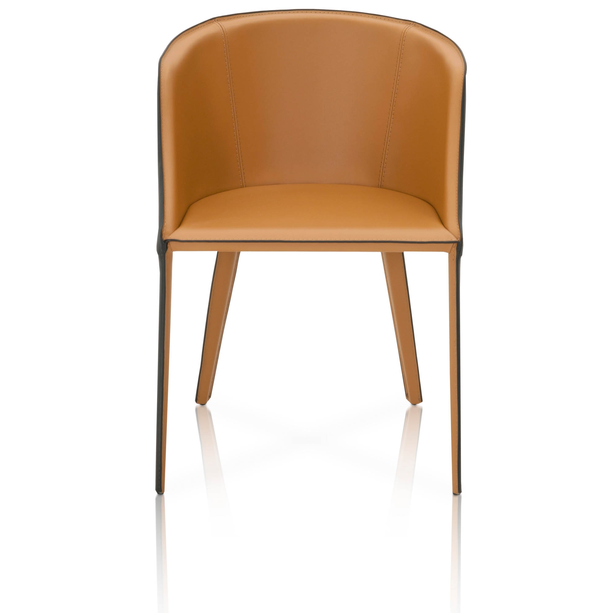 Fontana Dining Chair, Saddle Bonded Leather - Image 1