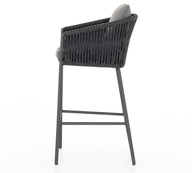 Darley Outdoor Counter Stool, Charcoal &amp; Bronze (24.5"seat height without cushion) - Image 3