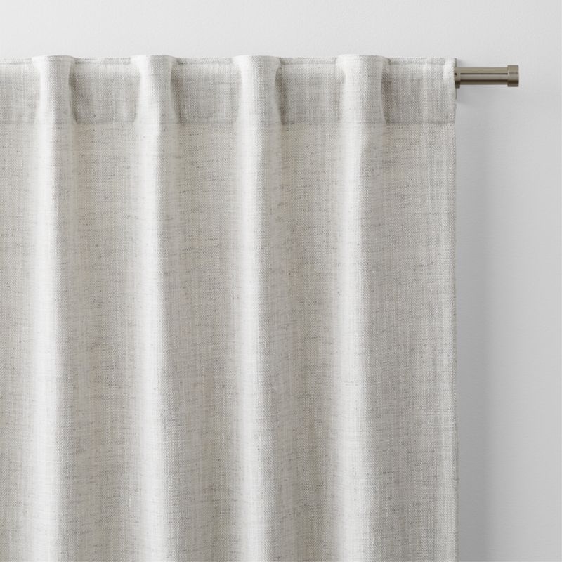 Reid Warm Beige Recycled Fiber Blackout Window Curtain Panel 52"x108" - Image 3