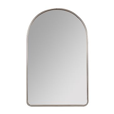 Metal Arch Mirror, Silver, 38" - Image 1