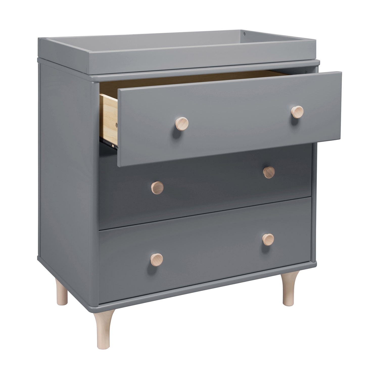 Babyletto Lolly Modern Classic Grey Changing Station Dresser - Image 2