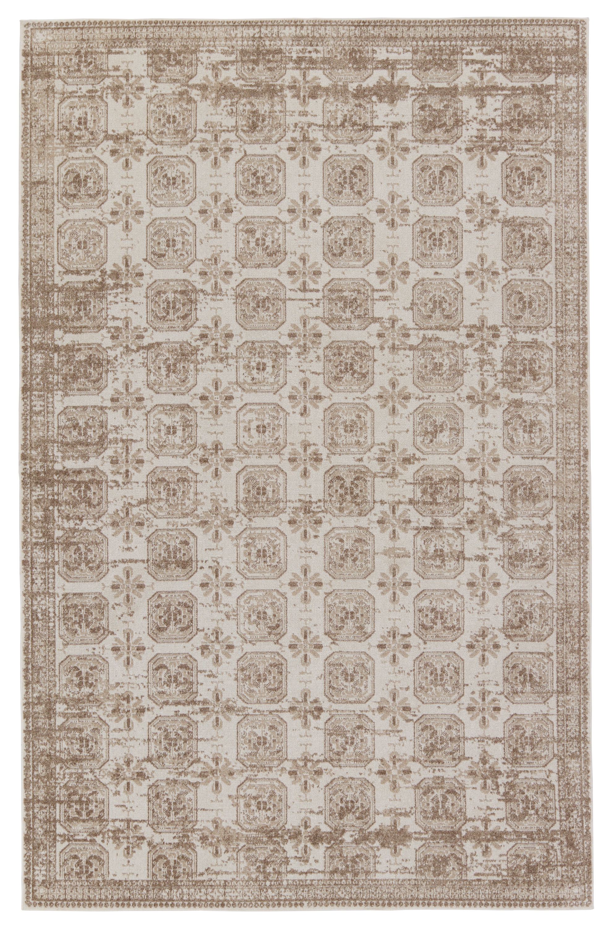 Vibe by Milea Trellis Tan/ Cream Area Rug (7'10"X10') - Image 0