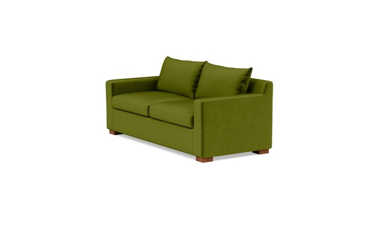 Sloan Sleeper Sleeper Sofa with Green Moss Fabric, down alternative cushions, and Oiled Walnut legs - Image 4