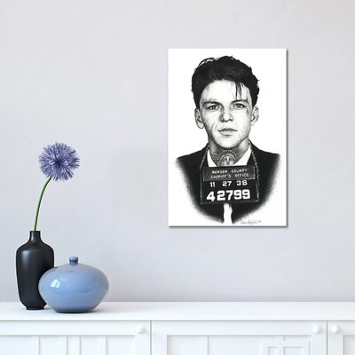 Mugshot Sinatra by Inked Ikons - Wrapped Canvas Painting Print - Image 0