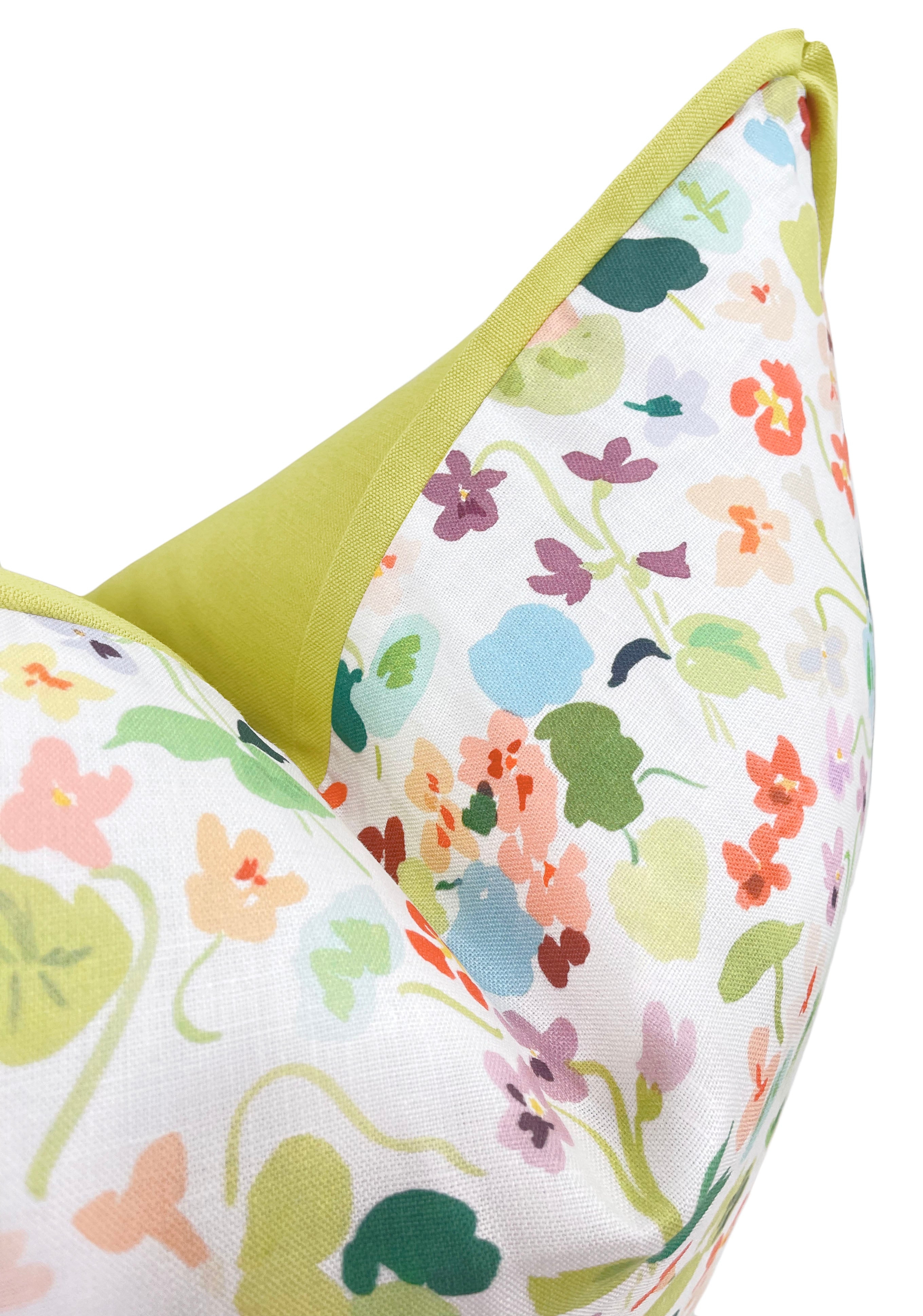 PETAL // BLUSH | CAITLIN MCGAULEY - 20” X 26” STANDARD SHAM / BUTTERFLY FLANGE / Chartreuse - Image 0
