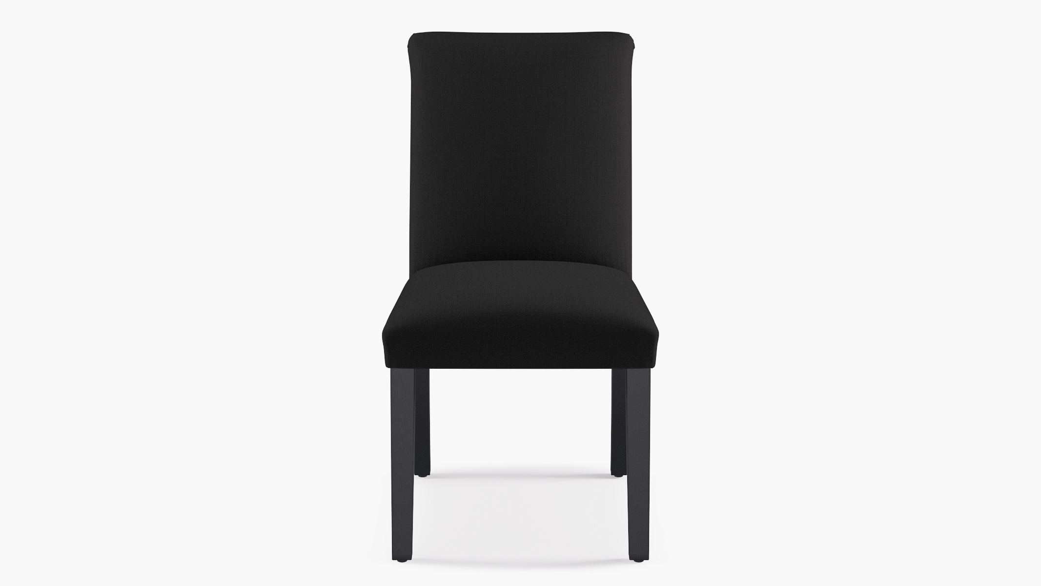 Classic Dining Chair, Raven Everyday Linen, Black - Image 1