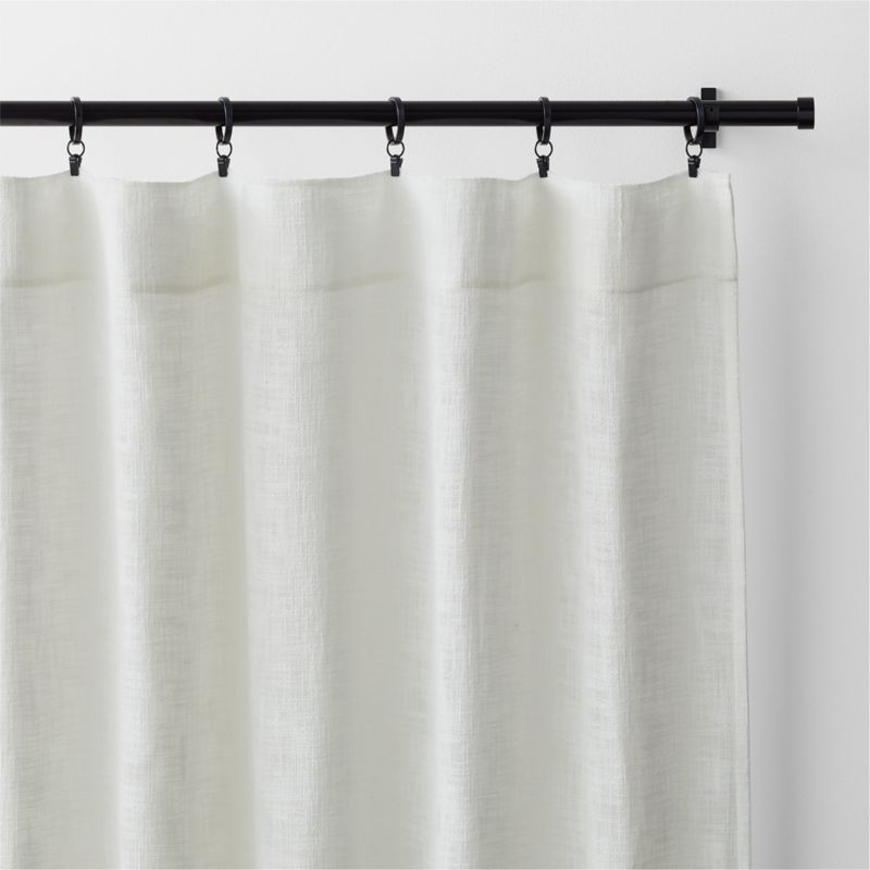 Lindstrom Ivory Organic Cotton Sheer Window Curtain Panel 52"x84" - Image 1