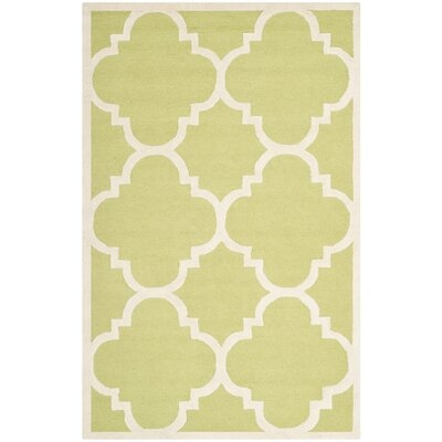Whitchurch Hand-Tufted Wool Green/Ivory Area Rug - Image 0