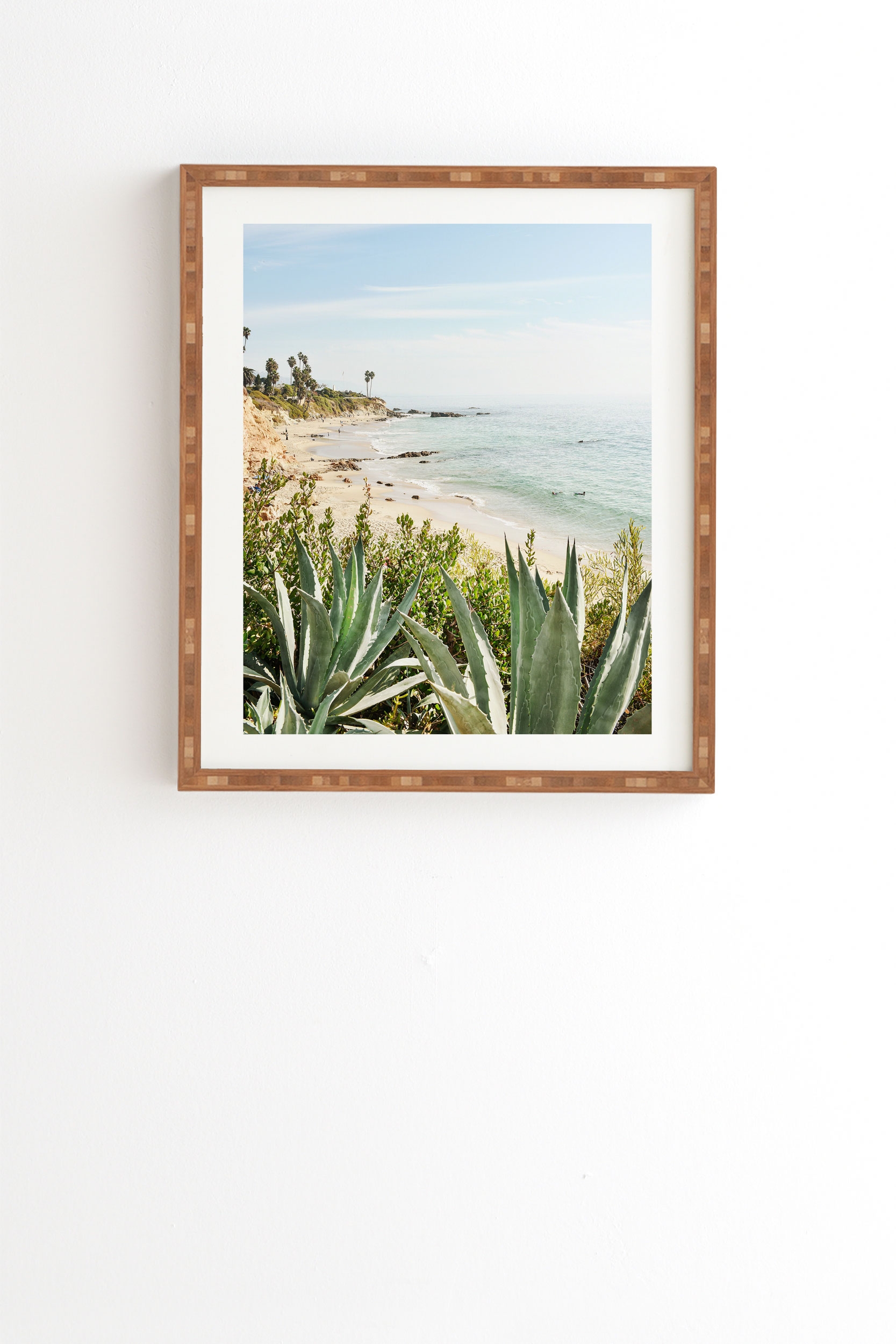 Laguna Coast by Bree Madden - Framed Wall Art Bamboo 30" x 30" - Image 0