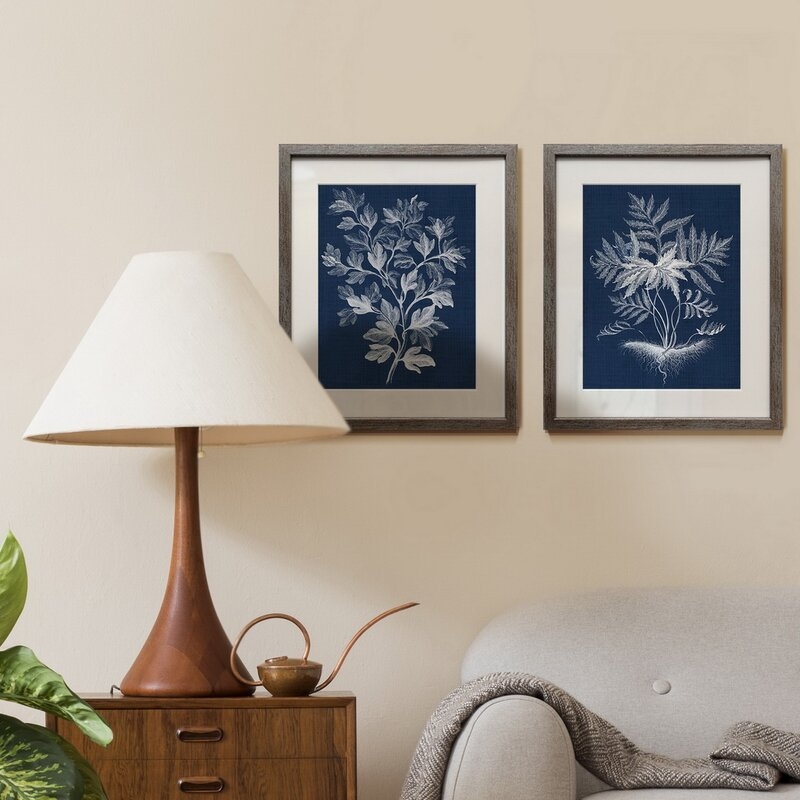 Lustr Foliage Chintz Picture Frame Print Set on Paper, Set of 2 - Image 1
