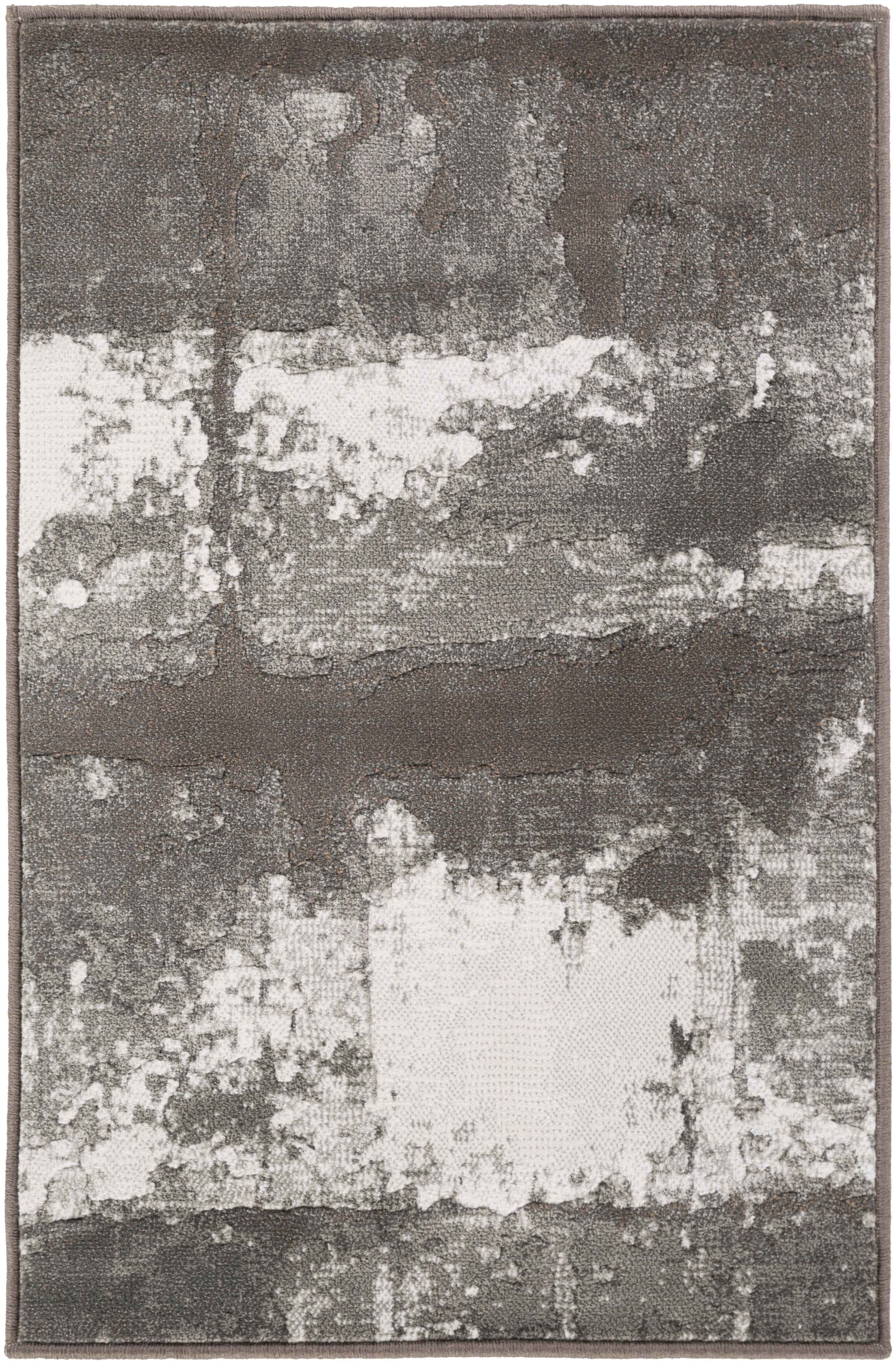 Contempo Black Indoor 2' x 2'11" Machine Woven Rug - Image 0