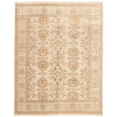 One-of-a-Kind Hand-Knotted New Age 8' x 10' Wool Area Rug in Beige - Image 0