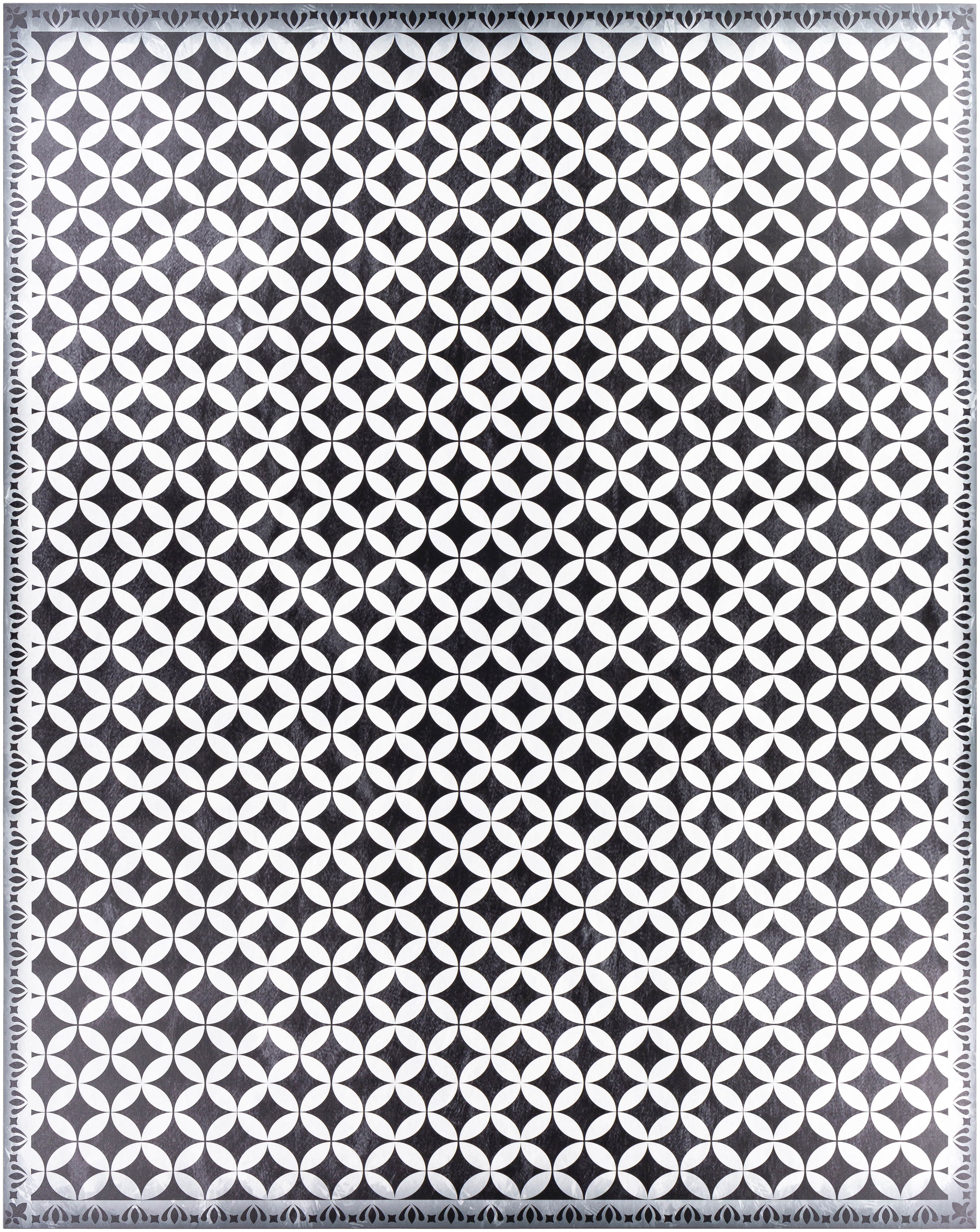 Vinilo White Indoor 6'6" x 8'2" Machine Woven Rug - Image 0