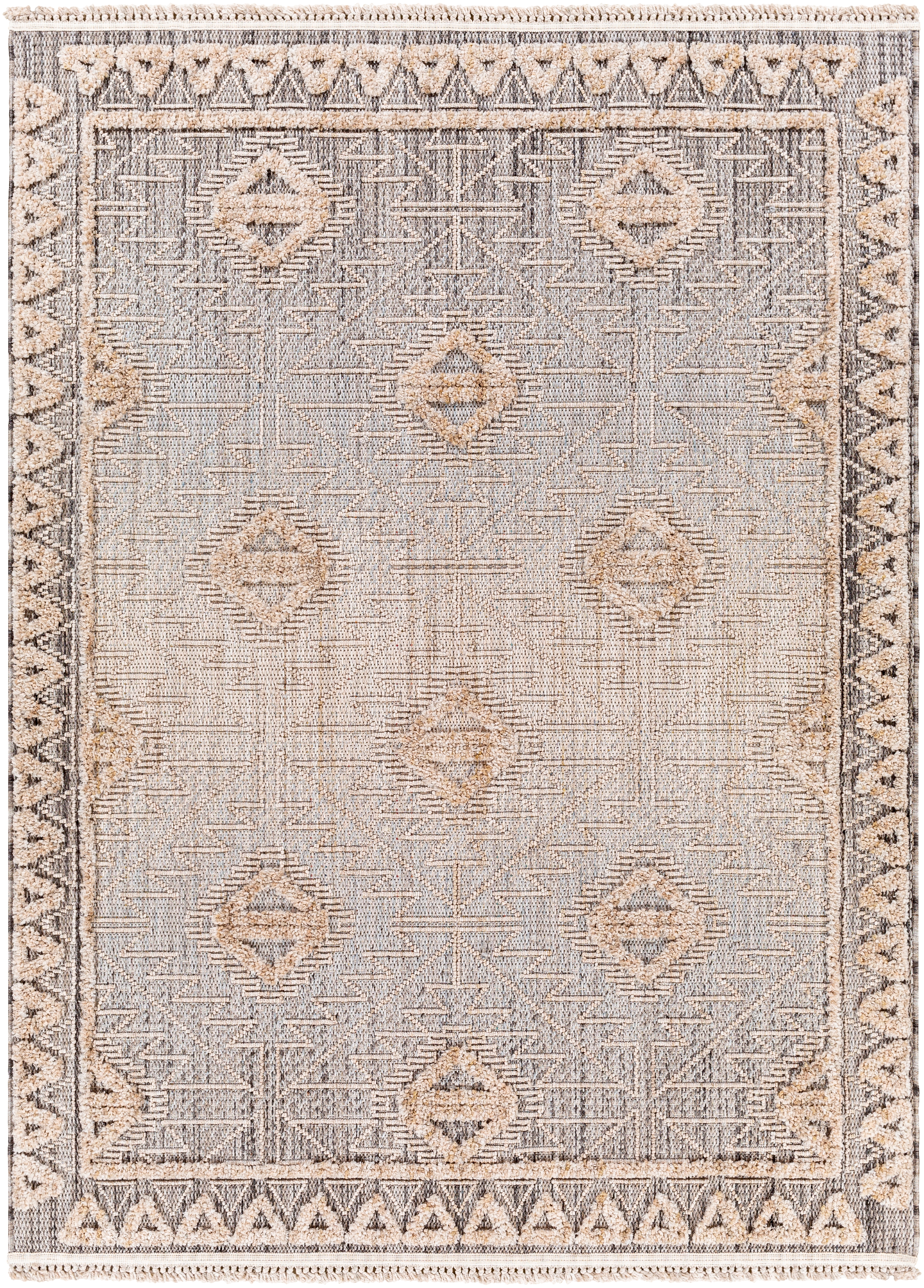Zaragoza Beige Indoor 7'10" x 10' Machine Woven Rug - Image 0