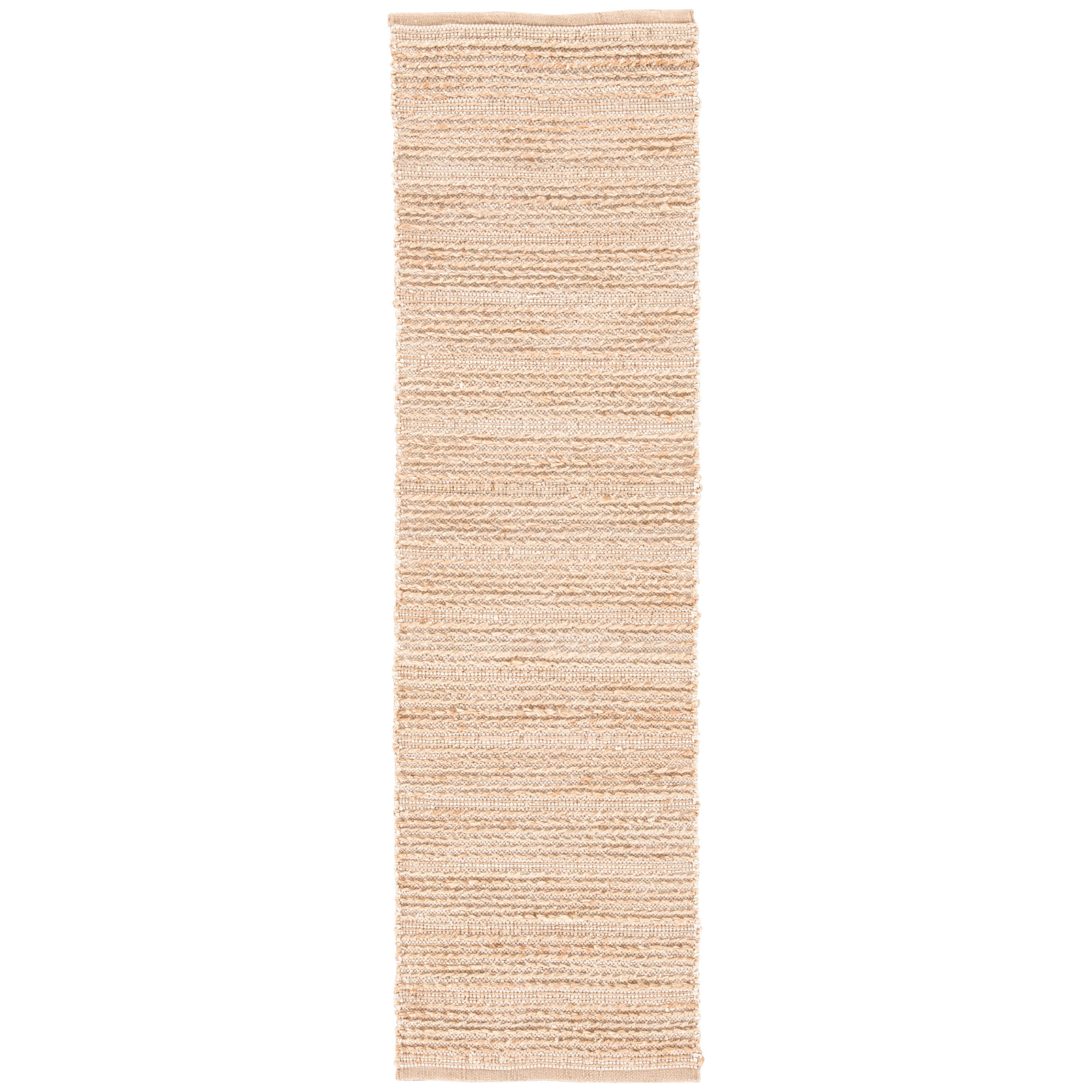 Clifton Natural Solid Tan/ White Runner Rug (2'6" X 9') - Image 0