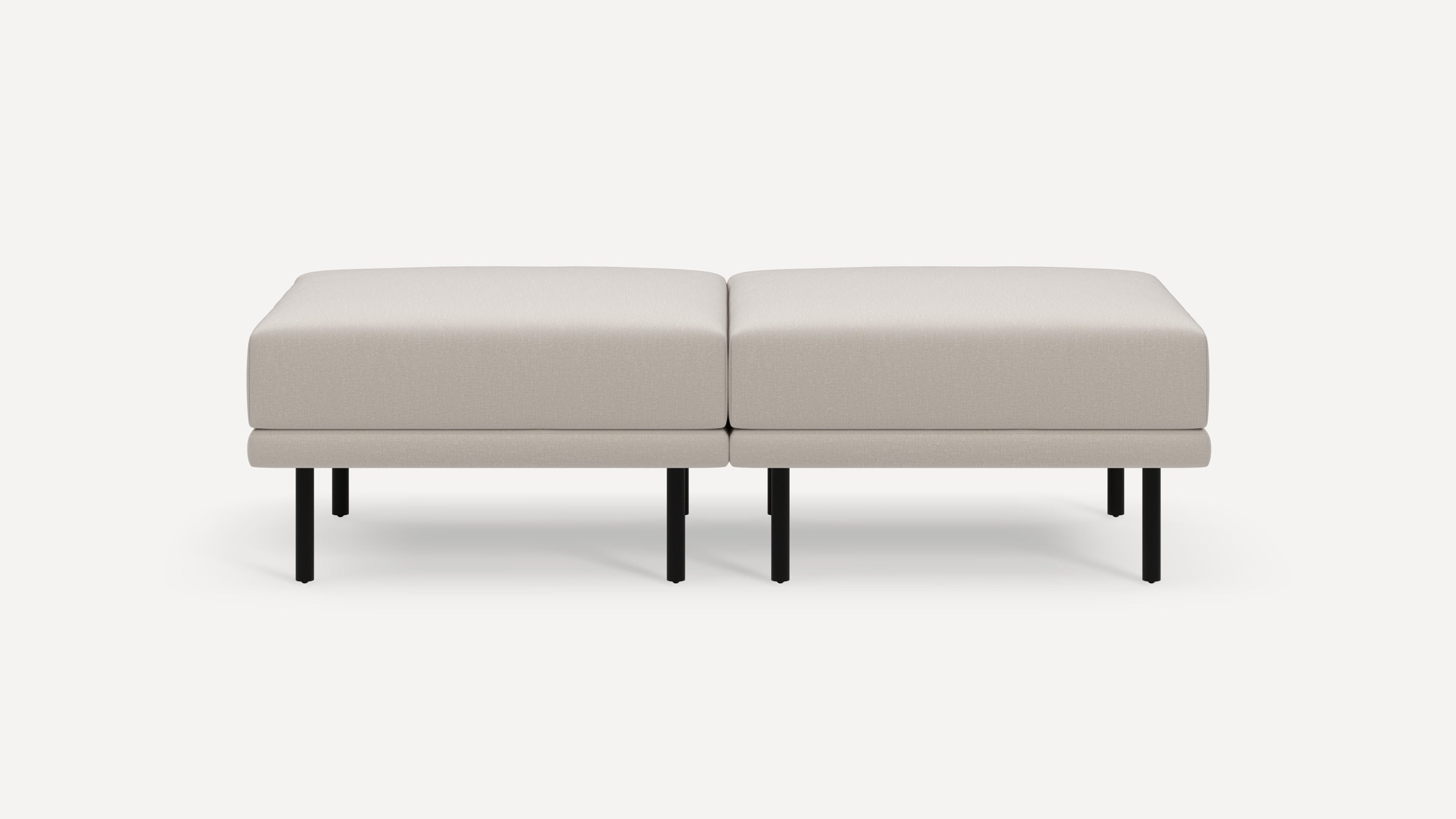 Range 2-Piece Bench - Stone Grey - Performance Flatweave / Walnut - Wood - Image 2