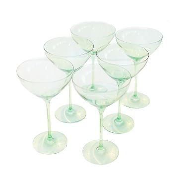 Estelle Colored Glass Martini Glass Set Lavender - Image 1