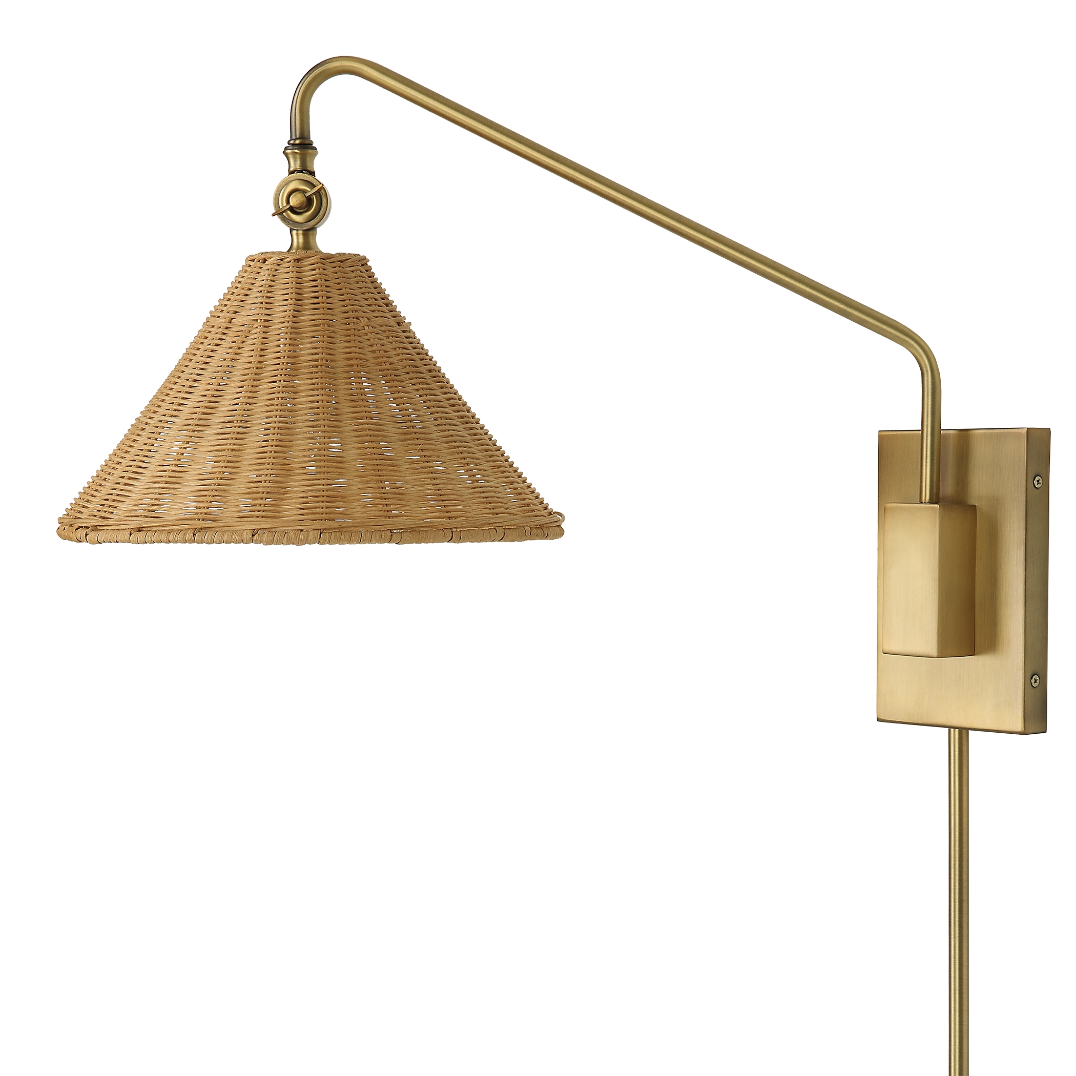 Phuvinh 1 Light Rattan Shade Sconce - Image 1