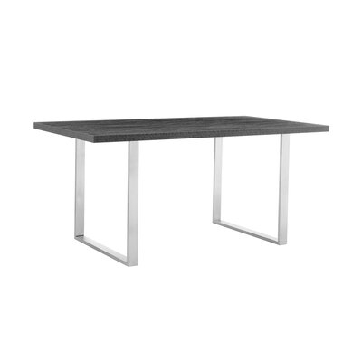 Handrahan Dining Table With Charcoal Top And Black Base - Image 0