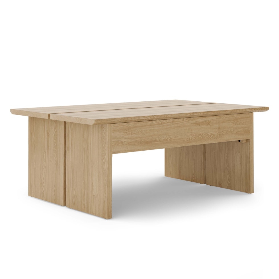 Karl 46" Lift-Top Storage Coffee Table - White Oak - Image 0