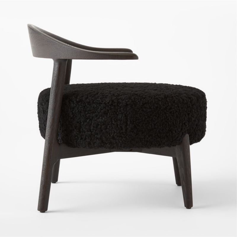 Matador Black Shearling Accent Chair - Image 3