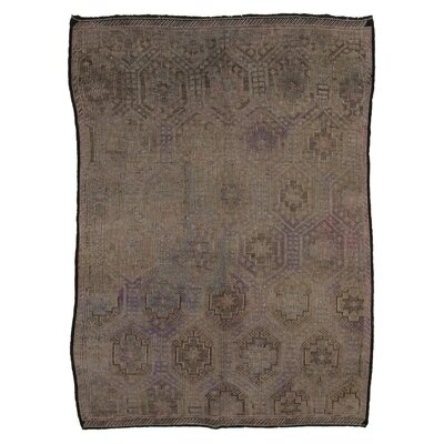 One-of-a-Kind Elleora Hand-Knotted 1970s 6'6" x 8'10" Area Rug in Brown/Gray - Image 0