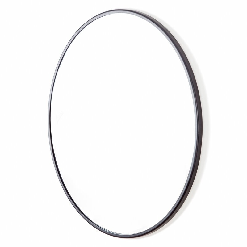 Adelina Circular Mirror, Black, 30" - Image 5