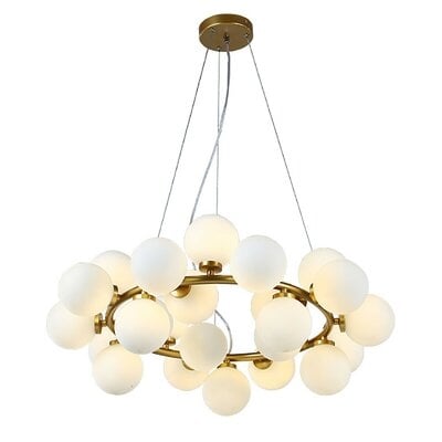 Modern 25 Glass Balls Creative Chandelier Ceiling Pendant Light Hanging Lamp NEW. - Image 0