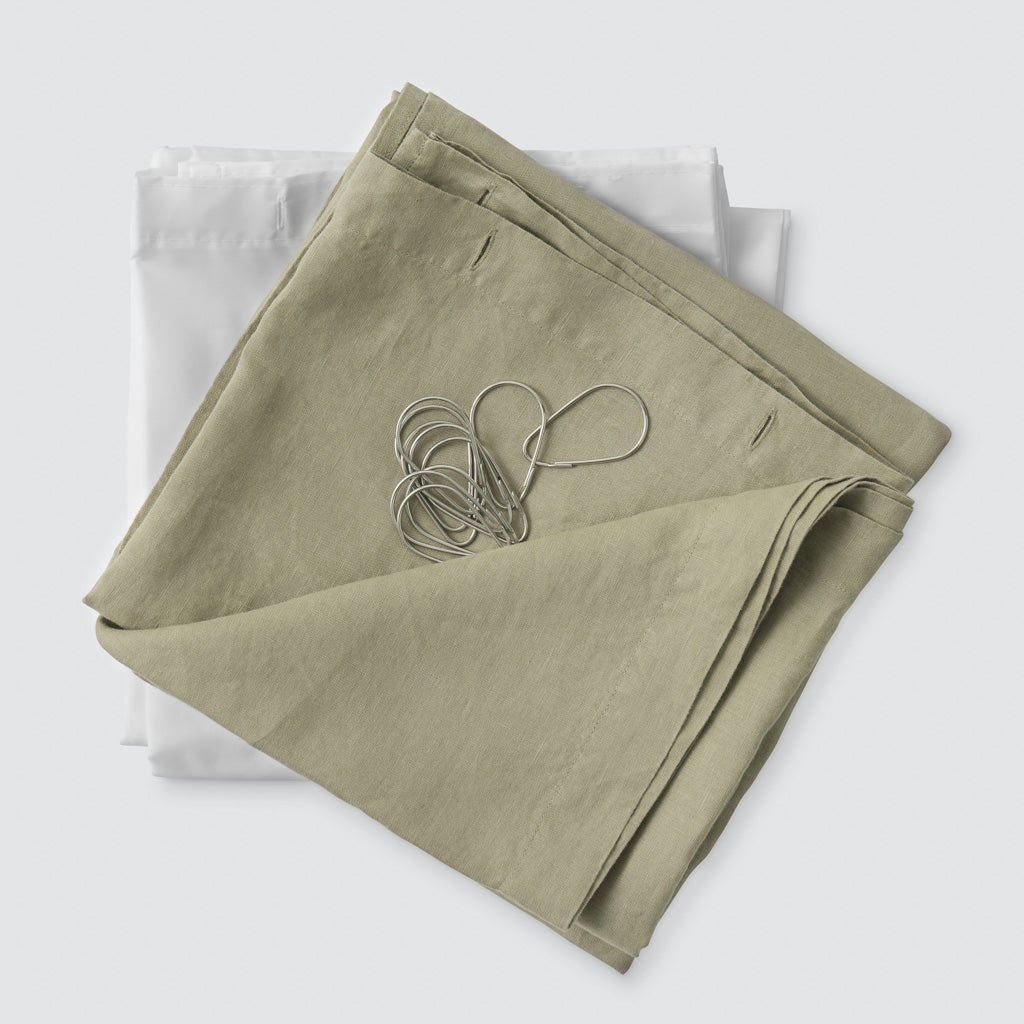 The Citizenry Stonewashed Linen Shower Curtain | Blue - Image 4