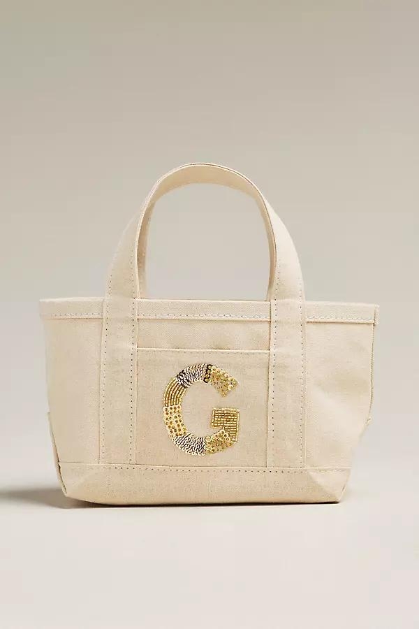 The Hartley Monogram Mini Canvas Tote by Maeve - Image 0