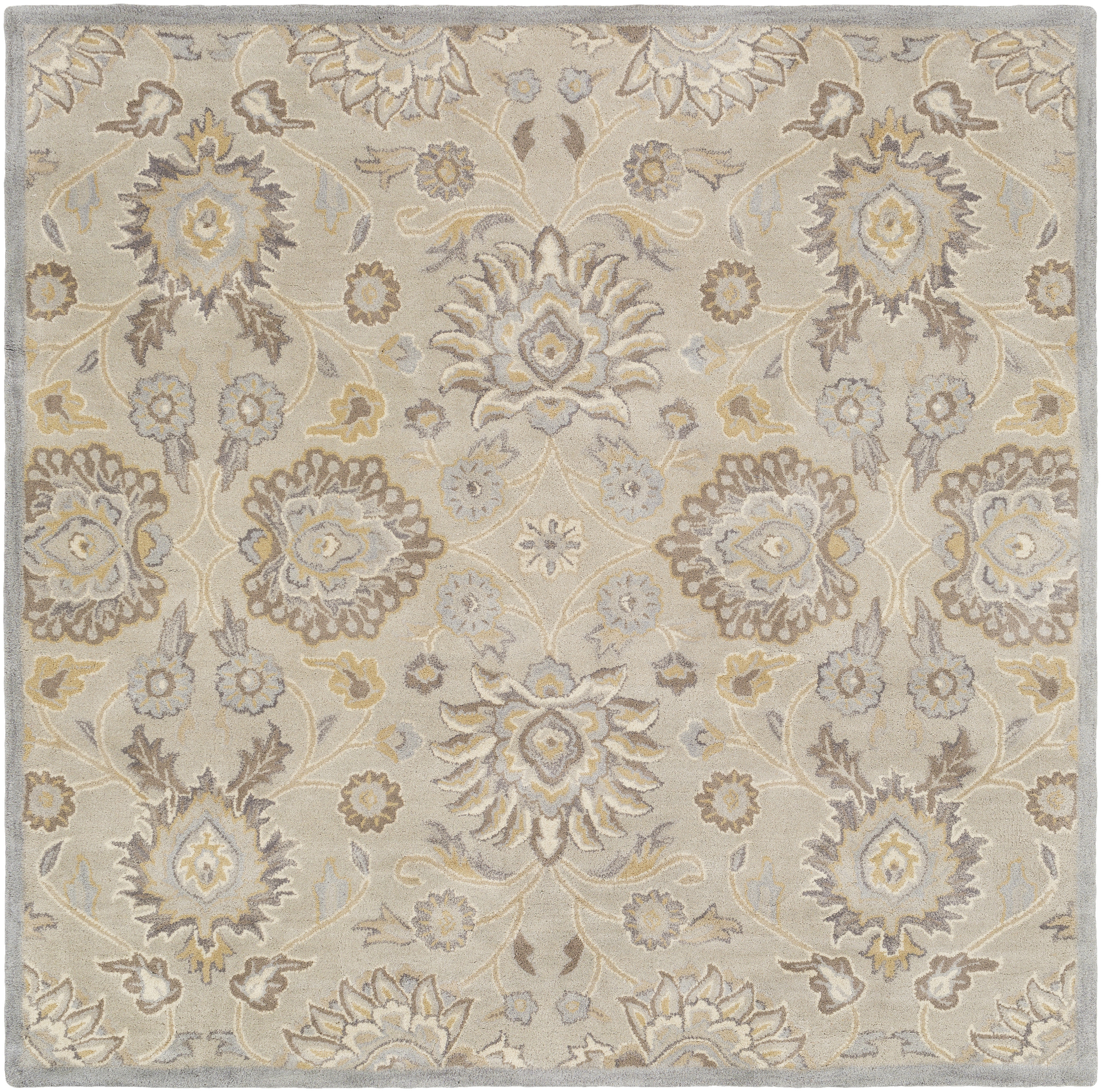 Caesar Beige Indoor 6' x 6' Handmade Rug - Image 0