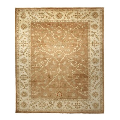One-of-a-Kind Alfiee Hand-Knotted 8' x 10' Wool Area Rug in Cream - Image 0