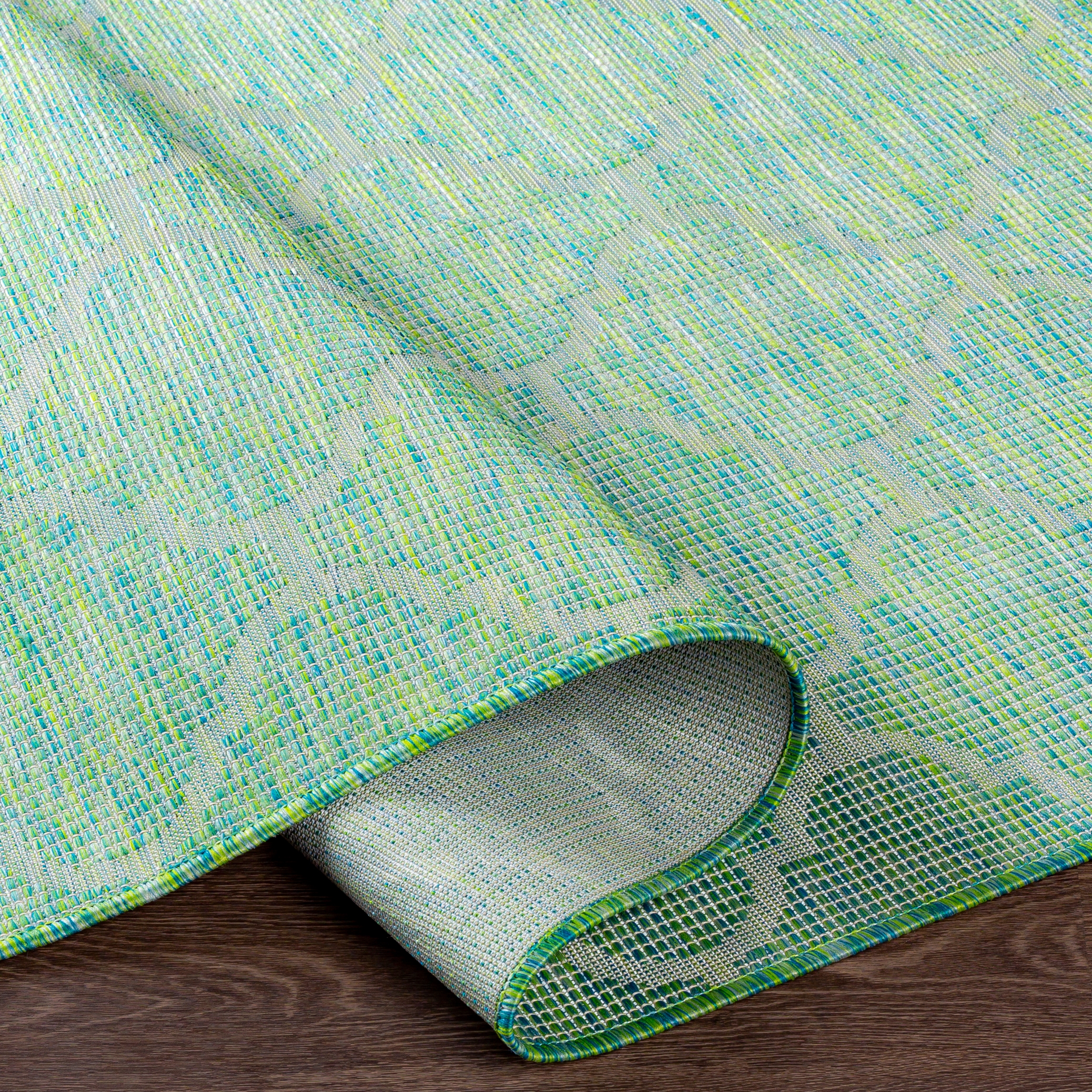 Pasadena Green Outdoor 2'6" x 4' Machine Woven Rug - Image 4