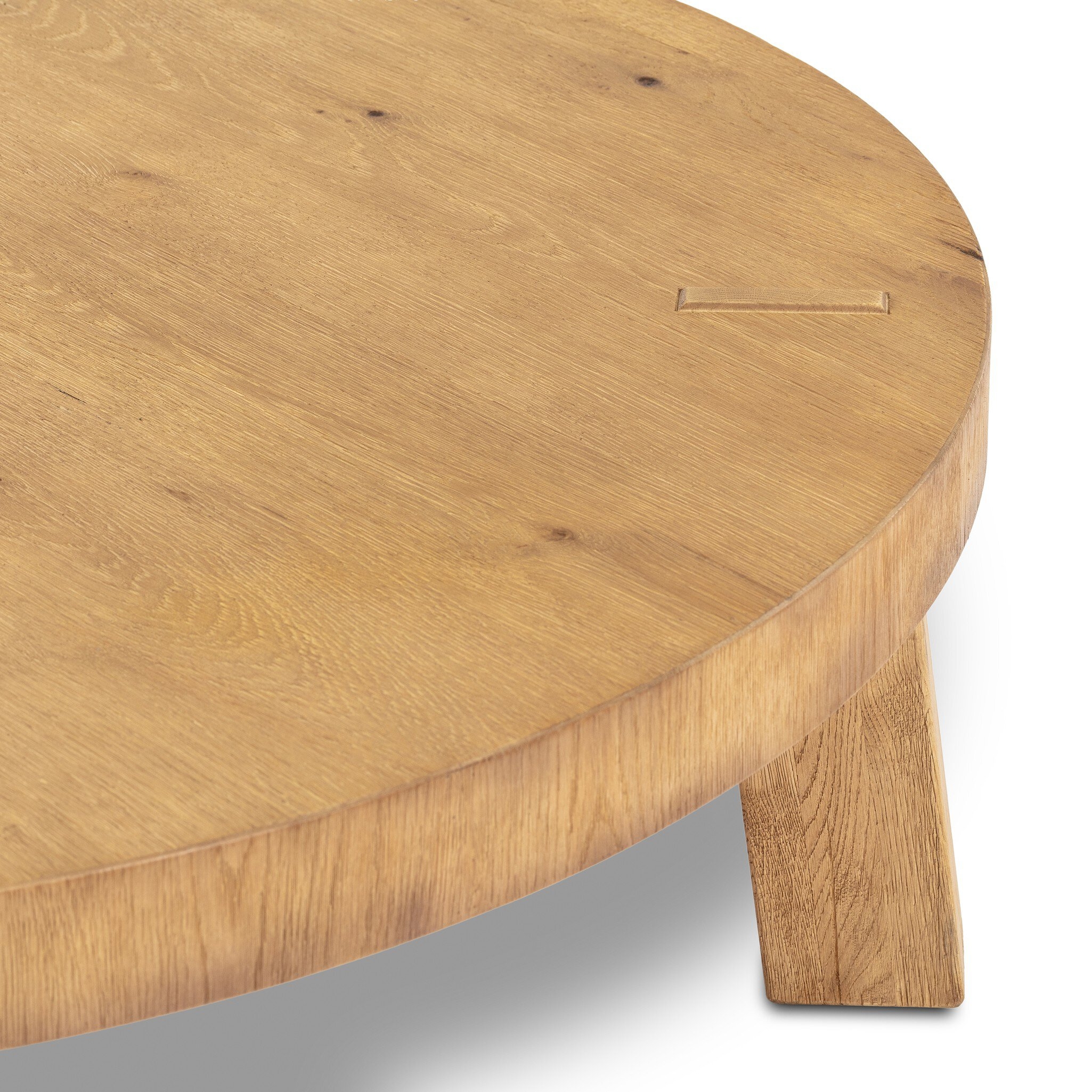 Sadira Coffee Table-50" - Worn Oak Veneer by Amber Lewis x Four Hands - Image 5