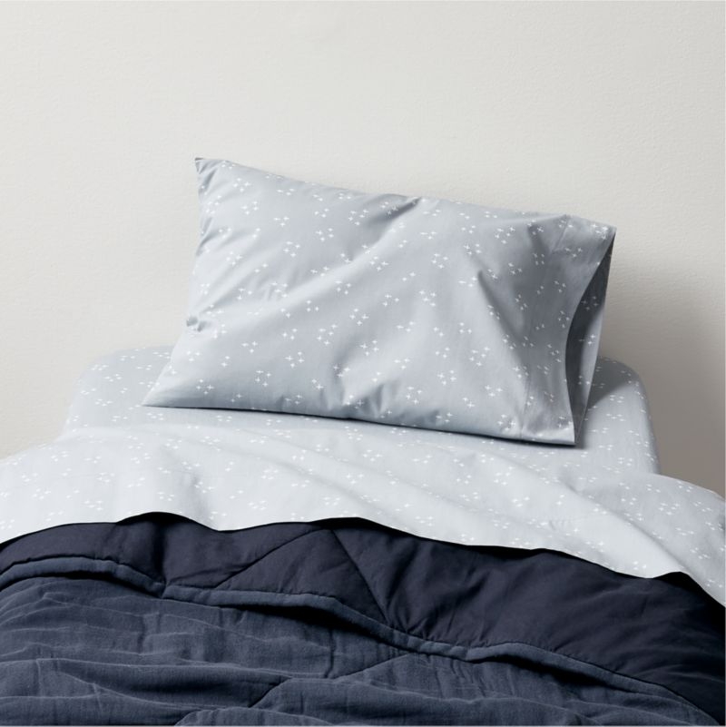 Supersoft Midnight Navy Blue Organic Cotton Gauze Baby Crib Quilt - Image 1