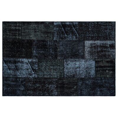 One-of-a-Kind Kaydan Hand-Knotted 1960s Black 3'11" x 5'11" Area Rug - Image 0