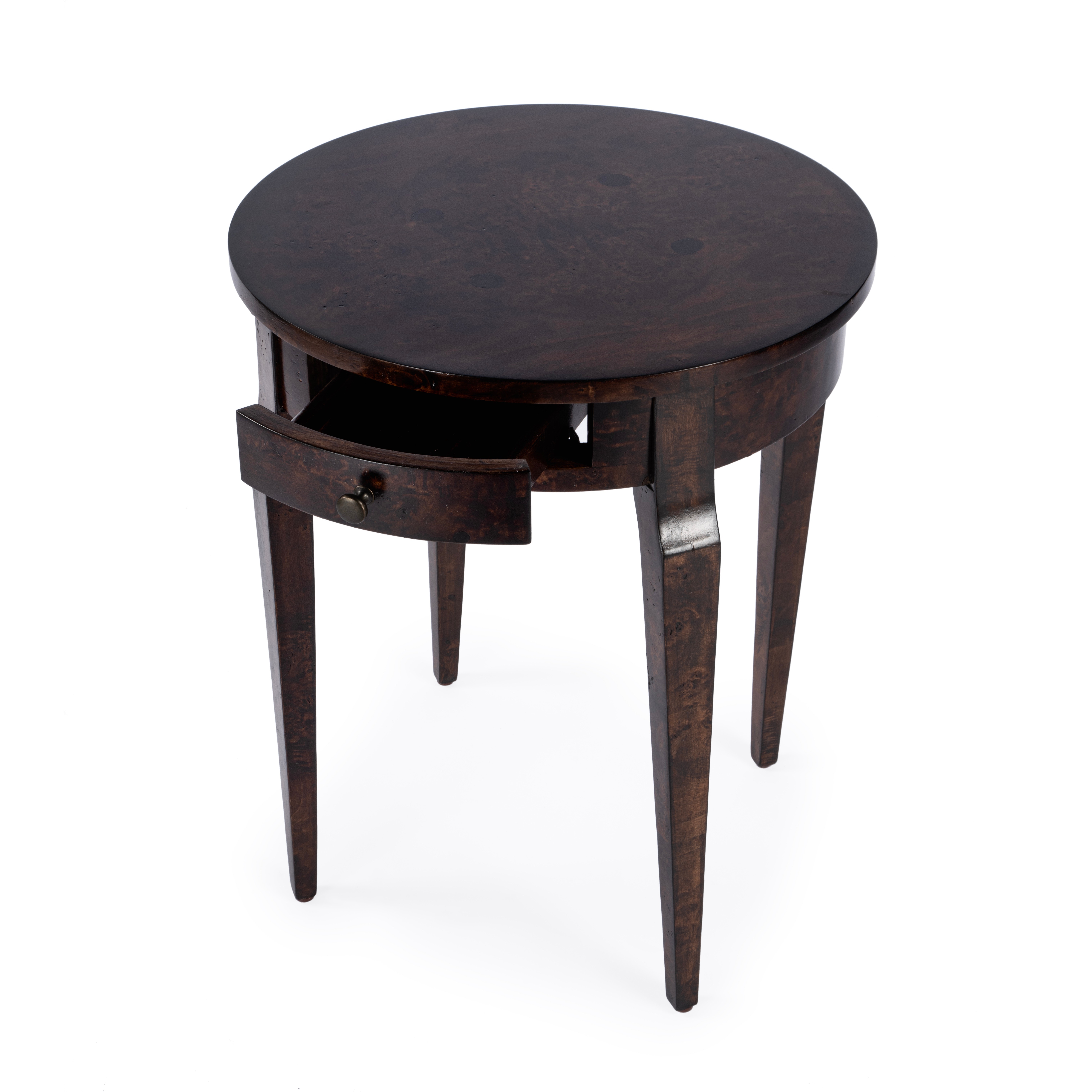 Archer Dark Burl Side Table - Image 1