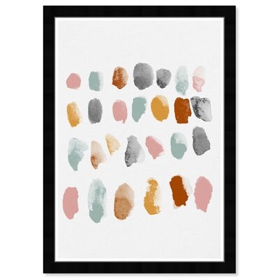 'Abstract Mid Century Drops Shapes' - Picture Frame Graphic Art Print on Paper - Image 0