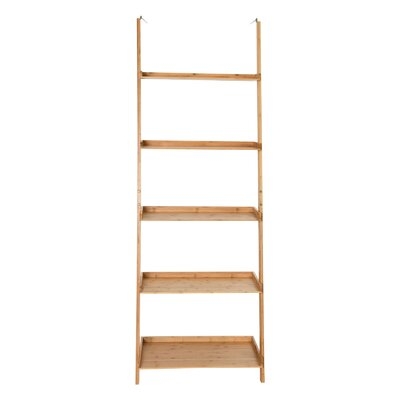 Gethro 71" H x 25" W Wood Ladder Bookcase - Image 0