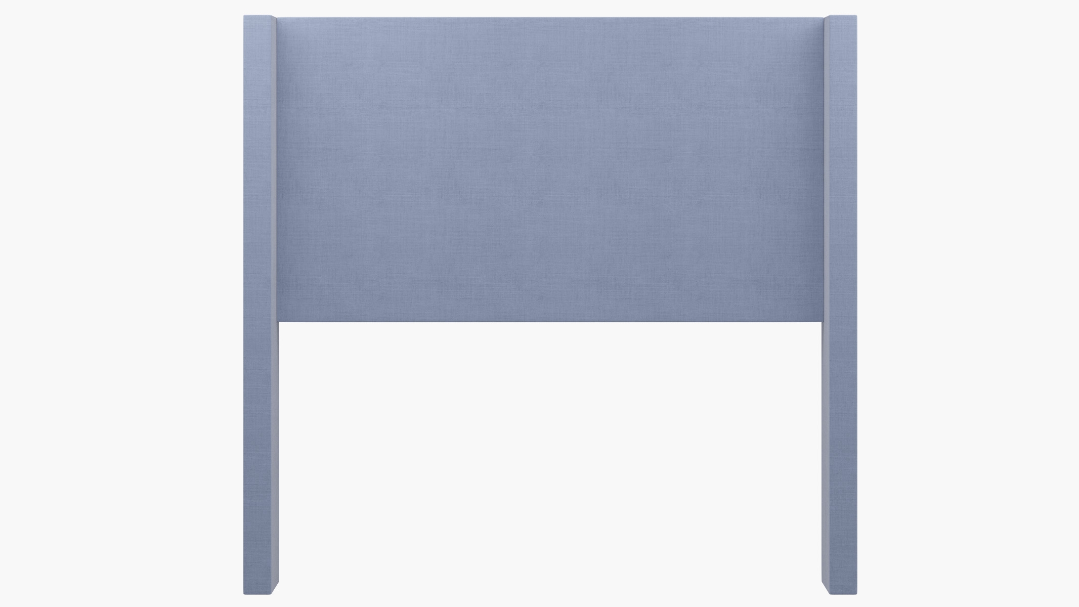 Modern Wingback Headboard, Denim Everyday Linen, Full - Image 1
