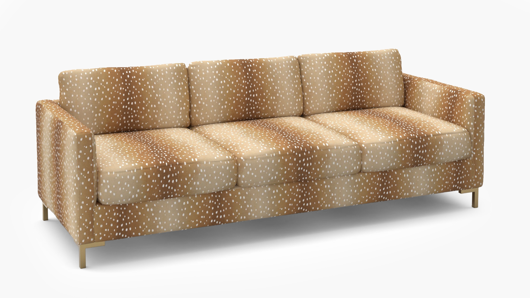 Modern Sofa, Faline, Brass L Leg - Image 1